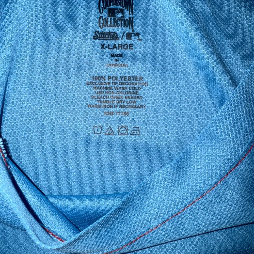 MLB Atlanta Braves Stitches Brand Cooperstown Shirt Size XL - Picture 3 of 3